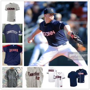 Maillot de baseball universitaire UCONN HUSKIES Mike Scott Mike Nemeth Matt Barnes George Springer Kevin Vance L. J. Mazzilli Vinny Siena Carson Cross