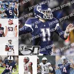 UConn Huskies Football Jersey Robert Burns Cameron Hairston Jahkai Gill Steven Krajewski Brian Brewton D.J. M