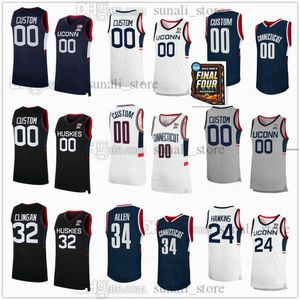 UConn Huskies NCAA Basketball Jerseys 3 Jaylin Stewart 1 Solomon Ball 23 Jayden Ross 20 Andrew Hurley 33 APOSTOLOS ROUMOGLOU 24 YOUSOUF SINGARE 40 ANDRE ANDRE JOHNSON JR.