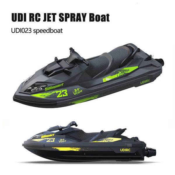 UDI RC Speedboat Jet Boat Spray Boat 24g Remote Control Ship Shipproof RTR RTR High-Speed ​​Models Toys for Children 240508