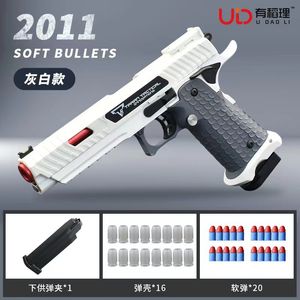 UDL 2011 Shell Ejection Toy Pistol Blaster Soft Bullet Toy Gun Pistool schietmodel voor volwassenen jongens verjaardagscadeaus cosplay game