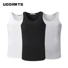 Udoarts Lot de 3 débardeurs à col rond en modal pour homme 240220