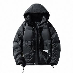 Ueteey 2023 Nieuwe Winterjas Mannen 80 Witte Eendendons Warme Dikke Effen Capuchon Mannelijke Parka Fi Outdoor Casual Heren puffer Jas b1d6 #