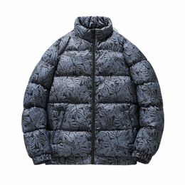 Ueteey 2023 Winter Warm Men Down Jacket Cott Espesar Punk Parkas Oversize Fi A prueba de viento al aire libre de alta calidad Abrigo masculino U1eT #