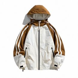 ueteey coupe-vent coupe-vent hommes veste imperméable décontracté randonnée en plein air 2023 nouvelle caméra à capuche mince surdimensionné rue mâle manteau 549P #