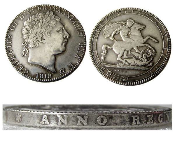 UF (20-21) grande-bretagne 1818/1820 roi George III couronne artisanat argent plaqué copie pièce métal meurt fabrication