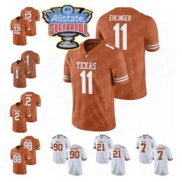 Uf CeoTexas Longhorns camiseta de fútbol Keondre Coburn Sam Ehlinger Devin Duvernay Joseph Ossai Keaontay Ingram Roschon Johnson Jake Smith Malcolm