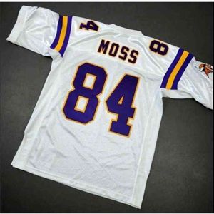 Uf Chen37 Hombres personalizados Mujeres jóvenes Randy Moss Mitchell. Camiseta de fútbol Ness 2000 talla s-4XL o camiseta personalizada con cualquier nombre o número