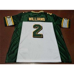 Uf chen37 aangepaste mannen jeugd vrouwen vintage Edmonton Eskimos #2 Gizmo Williams voetbaljersey maat S-5XL of aangepaste naam of nummertrui