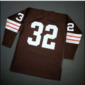 Uf Chen37 Custom Hommes Jeunes femmes Vintage Jim Brown 1964 3/4 SLEEVE Football Jersey taille s-4XL ou personnalisé n'importe quel nom ou numéro de maillot