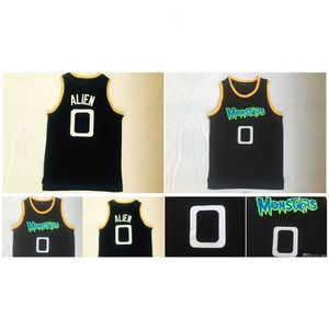 UF Top Kwaliteit 1 Heren Space Jam Alien Monstars Tune Squad Basketball Jerseys Moive Black Alien Stitched Shirts S-XXL