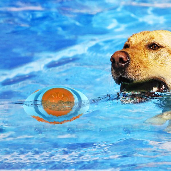 UFBemo Pet Training Ball Toys Dog Water Floating Training Throwing Flying Disc Juguete interactivo para perros pequeños, medianos y grandes