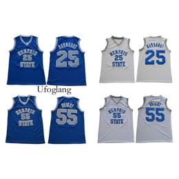 UFG Penny Hardaway Lorenzen Wright State Tiger College Basketball Jersey White Blue Size S-XXL