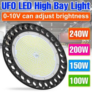 UFO LED High Bay Light Garage Lamp Industriële verlichting Waterdichte Workshop Bulb AC100-277V Warehouse Plafondverlichting 100W 150W 200W 240W