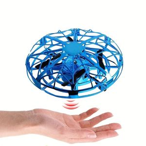 Mini drone à main OVNI pour enfants ou adultes, drone contrôlé à la main - Petit jouet OVNI d'intérieur facile, jouet de drone à balle volante pour garçons et filles, à adapter comme cadeaux d'anniversaire / nouvel an / Noël