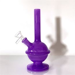 Bouteille et pipe en verre narguilé en verre en forme d'OVNI, Purple rose pour femmes 8 en