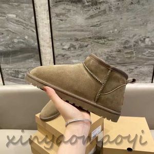 UG Designer Klassieke Ultra Mini Laarzen Snowboot Platform Dames Heren Bont Schapenvacht Tasman Tazz Kastanje Zand Mosterdzaad Beige Drijfhout Australische Winter Enkel