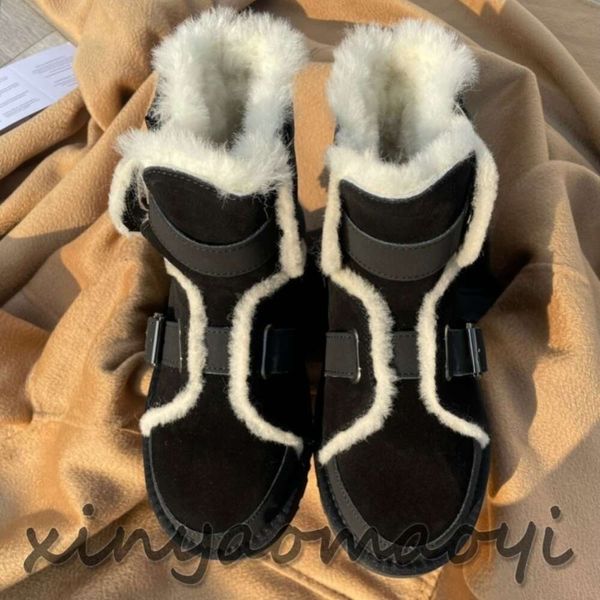 UG botas de nieve para mujer, piel de oveja auténtica, zapatos de piel cálidos de corte bajo, botas cortas de invierno para hombre y mujer, Super Mini para hombre y mujer