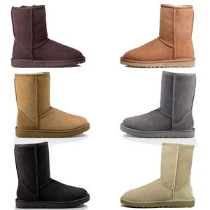 Ugge Ultra Mini Boot Designer Femme Plate-forme Bottes de neige Australie Fourrure Chaud plat en cuir véritable Châtaigne Cheville Fluffy Bottines pour femmes Antelope marron chaussures d'extérieur