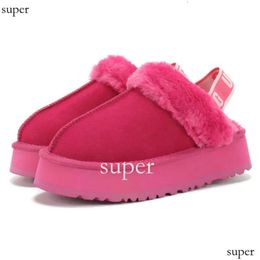 Uggg Tasman Slippers Kastanjebont Slippers Schapenvacht Shearling Tazz Nieuwe Uggliss Slipper Muiltjes Dames Heren Uggskid Boot Slip-On Schoenen Suede Upper Comfort Ugglys Boot 270