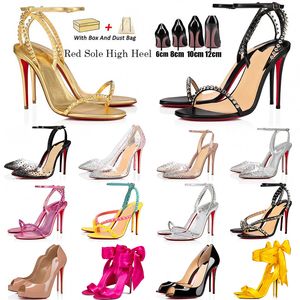 Dames High Heels Designer Sandalen Zwart Naakt Rode pumps Dames bodems Dames Stiletto Peep-Toes Pointy Slingback Luxe hiel Sandale Loafers schoenen