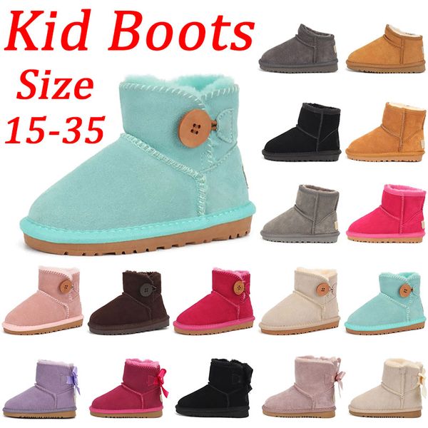 Envío gratis uggsboot tasman con logo Bebés, niñas, botas ug para niños, botines uggssy, botas de nieve para niños de Australia, zapatos de diseñador para niños pequeños, botas uggskid Ultra Mini de invierno