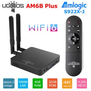UGOOS AM6B Plus TV BOX Amlogic S922X-J Android 9.0 DDR4 4GB RAM 32GB WiFi6 1000M BT5.0 OTT 4K AM6Plus TVBOX