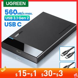 UGREEN HDD Case 2.5 SATA naar USB 3.0 harde schijf behuizing voor SSD schijf HDD Box USB C 3.1 Gen 2 Case HD externe HDD-behuizing 240322