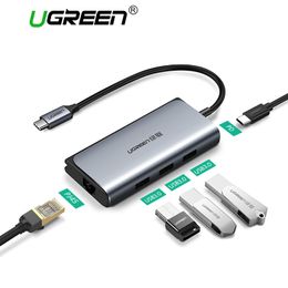 Ugreen USB C Ethernet USB-C a RJ45 adaptador Lan para MacBook Pro Samsung Galaxy S9 Oneplus 6 tarjeta de red tipo C USB Ethernet