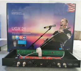 UGX21 Wireless Professional Microfoon System IR Frequentie UHF Dynamische MIC Automatische 80m Party Stage Host Church Karaoke KTV Smart Microfoons