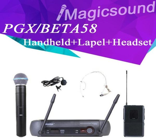 Microphone sans fil professionnel UHF PGX24BETA58 58A Cas de casque de revers pour étape PGX14 PGX1 WL93 WH30 Mic System1482271