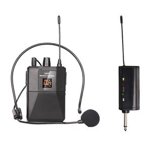uhf draadloze headset microfoon met zender ontvanger led digitaal display bodypack zender voor het aanleren van live optredens
