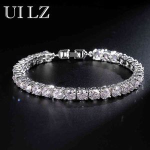 UOLZ Zircon Roma novia pulsera boda brazaletes Hip Hop Jewelry Cut 5.0 mm CZ Pulseras de tenis para mujeres / hombres Party UILZBP051