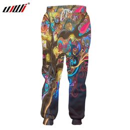 UJWI Unisex Hip Hop 3D Geprinte Service Oringial Kleurrijke boom Aangepaste Plus Size Joggingbroek Drop 220613