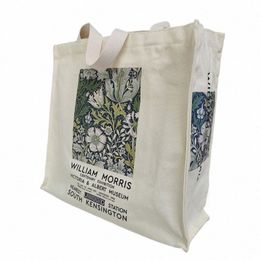 Royaume-Uni Arts Femme Toile Sac à bandoulière William Morris Vintage Fr Jardin Imprimer Zipper Livres Sac à main Grand fourre-tout pour les femmes Boutique I1zR #