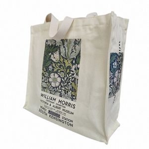 UK Arts Vrouwelijke Canvas Schoudertas William Morris Vintage Fr Garden Print Rits Boeken Handtas Grote Tote Voor Vrouwen Shop 67Pj #