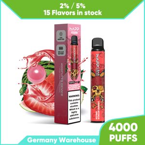 Reino Unido UE Venta caliente 4000 Puffs Tpd E Cigarrillo mayorista desechable Vape Pen Vaporizador 2% 5% Mini cigarrillo electrónico