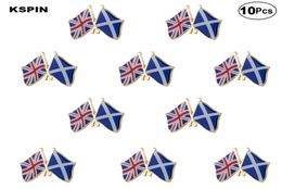 Pin de solapa con bandera de Reino Unido, Jack, Escocia, insignia, alfileres, insignias, 10 Uds. Por lote4362879