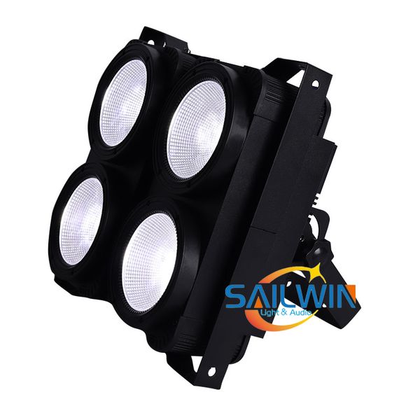 UK STOCK 400W 4 ojos COB Warmwhite / Coolwhite LED Studio Blinder Light DJ Audience Lighting para fiesta