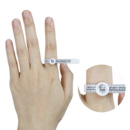 UK US EU Standaard Meet Meet Gordel Belt Ring Sizer met vergrootglas vingergrootte spoel screening sieraden gereedschap Aangepast logo