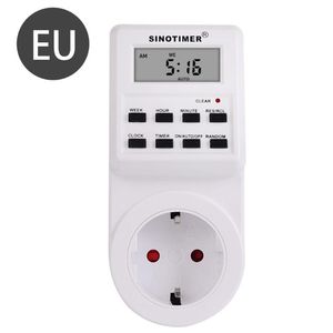 Reino Unido EE. UU. Enchufe Digital Semanal Programable Eléctrico Enchufe de pared Enchufe Temporizador Interruptor Salida Reloj de tiempo 220V 110V Temporizadores de CA