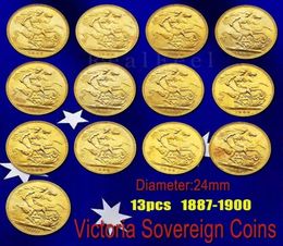 VK Victoria Soevereine munten 13 van de jaren Verschillende jaren Smal Gold Coin Art Collectible4424647
