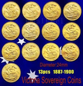 VK Victoria Soevereine munten 13 van de jaren Verschillende jaren Smal Gold Coin Art Collectible2131183