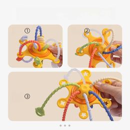 UK4Z TOTANTS TOETS Soft Siliconen String Toys Sensory Montessori Baby 1 2 3 jaar Manhattan Ball Tands Development D240509
