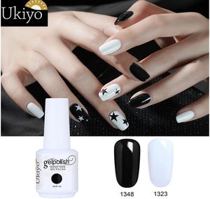 Ukiyo 15ML Gelvernis Zwart Wit Rood Kleur Nagelgellak Losweken Nail Art Gellak Semi-permanente nagels Lakvernissen8824459