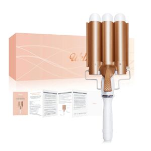 UKLISS Hair Curling Iron Céramique Professionnel Triple Barrel Curler Rouleau d'oeuf Style Tool Styler Wand Irons 240423