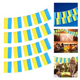 Ukraine 14 * 21cm Hanging Mini Window String Flag Ornement Home Decor Country Pennant New Happy Gifts Fabrics Banners SXM3