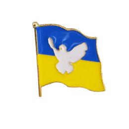 Ucrania Flag Broche Becho de armas de Ucrania Mapa ucraniano Flag National Emblem National Flower Brooch Insignia Patria Pina de la solapa de la solapa