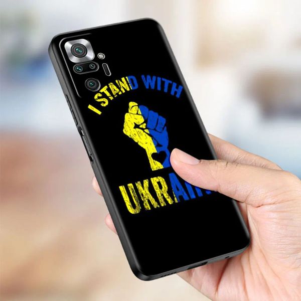 Case de drapeau ukrainien pour Xiaomi Redmi Note 11 10 9 Pro K40 10S 9S 9A 9C COUVERTURE TÉLÉPHON