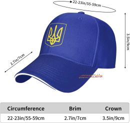 Ukrainian Ukraine Coat of Arms Country Flag Cap Baseball Cap Unisexe Dada Chapeur de camionneur